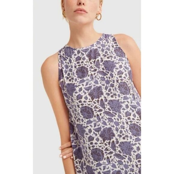 💕NATALIE MARTIN💕 Ashley Asymmetrical Midi Dress ~ Teal Pomegranite Print Small - Picture 11 of 13